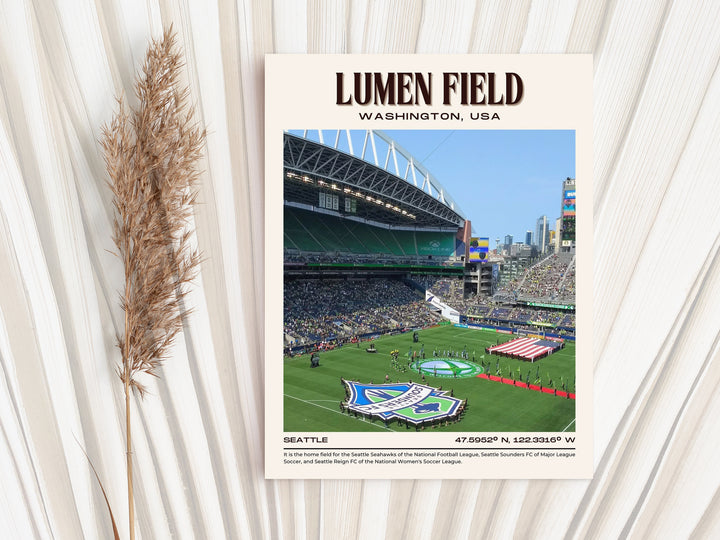 Lumen Stadium Football Retro Wall Art