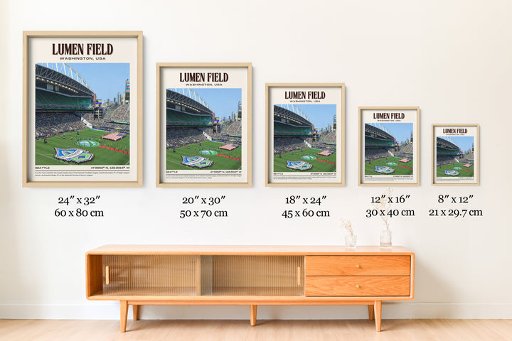 Lumen Stadium Football Retro Wall Art