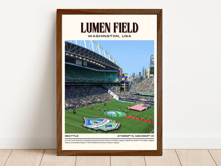 Lumen Stadium Football Retro Wall Art