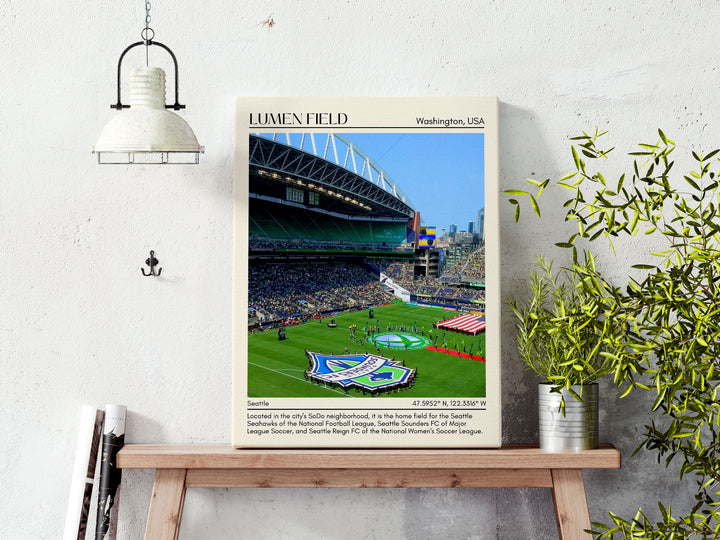 Lumen Stadium Football Minimal Wall Art