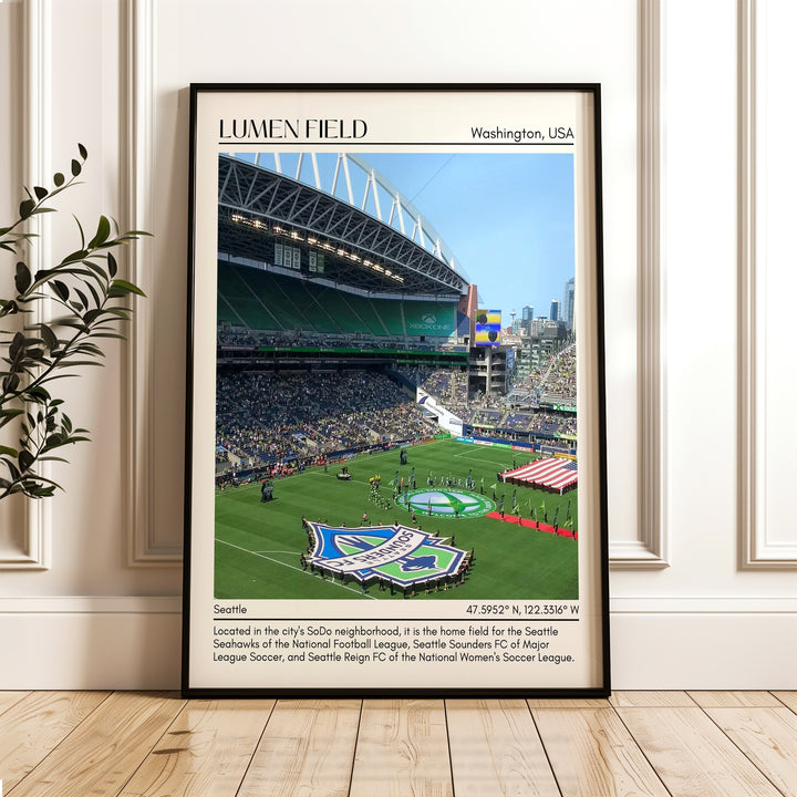 Lumen Stadium Football Minimal Wall Art