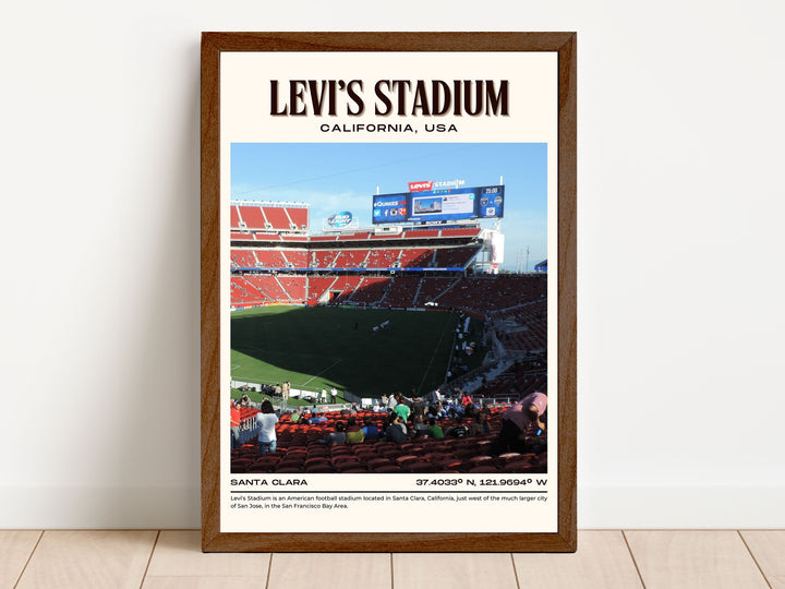 Levi's Stadium Football Retro Wall Art