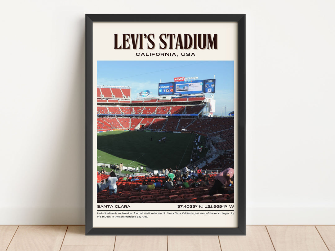 Levi's Stadium Football Retro Wall Art