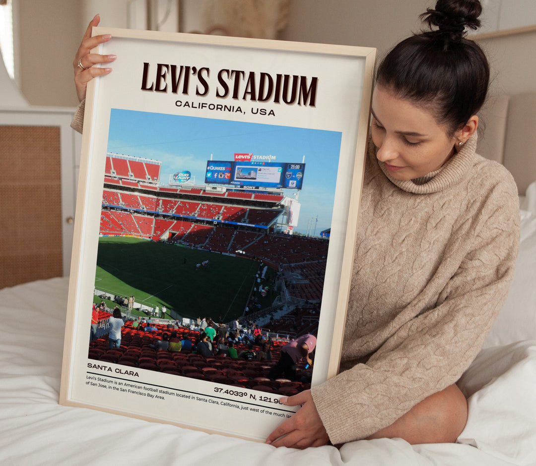 Levi's Stadium Football Retro Wall Art