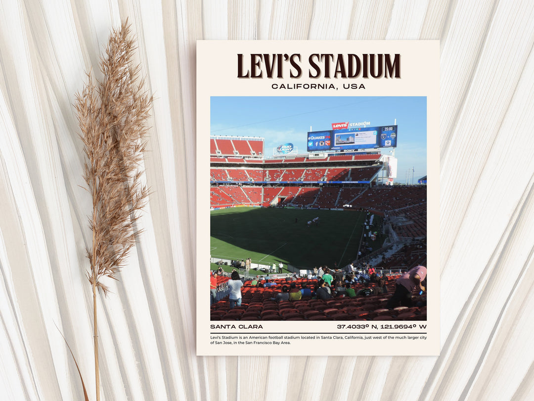 Levi's Stadium Football Retro Wall Art