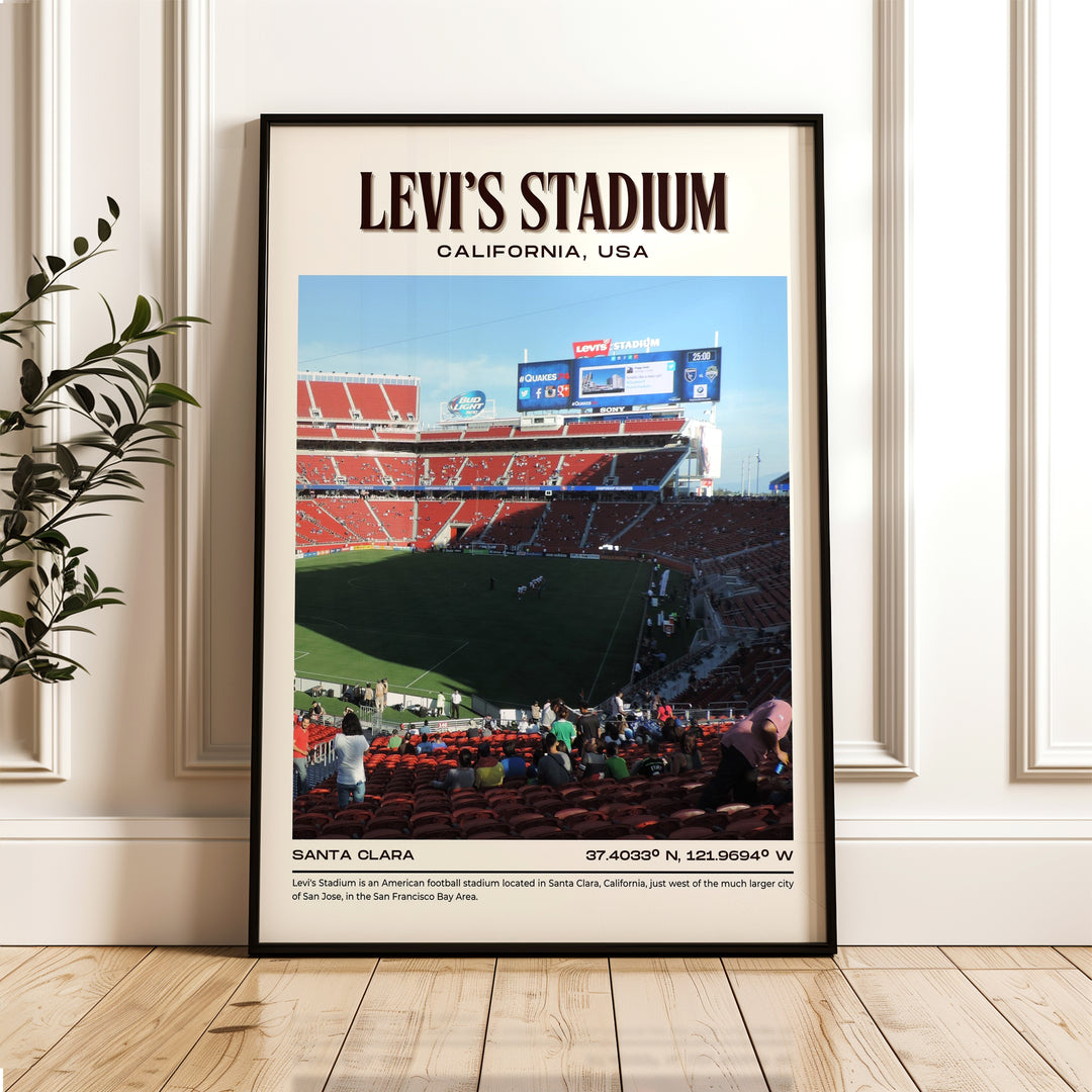 Levi's Stadium Football Retro Wall Art