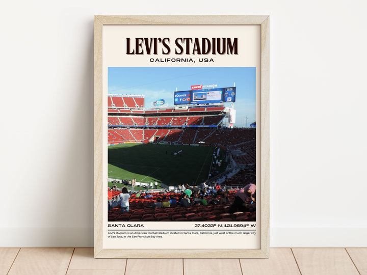 Levi's Stadium Football Retro Wall Art