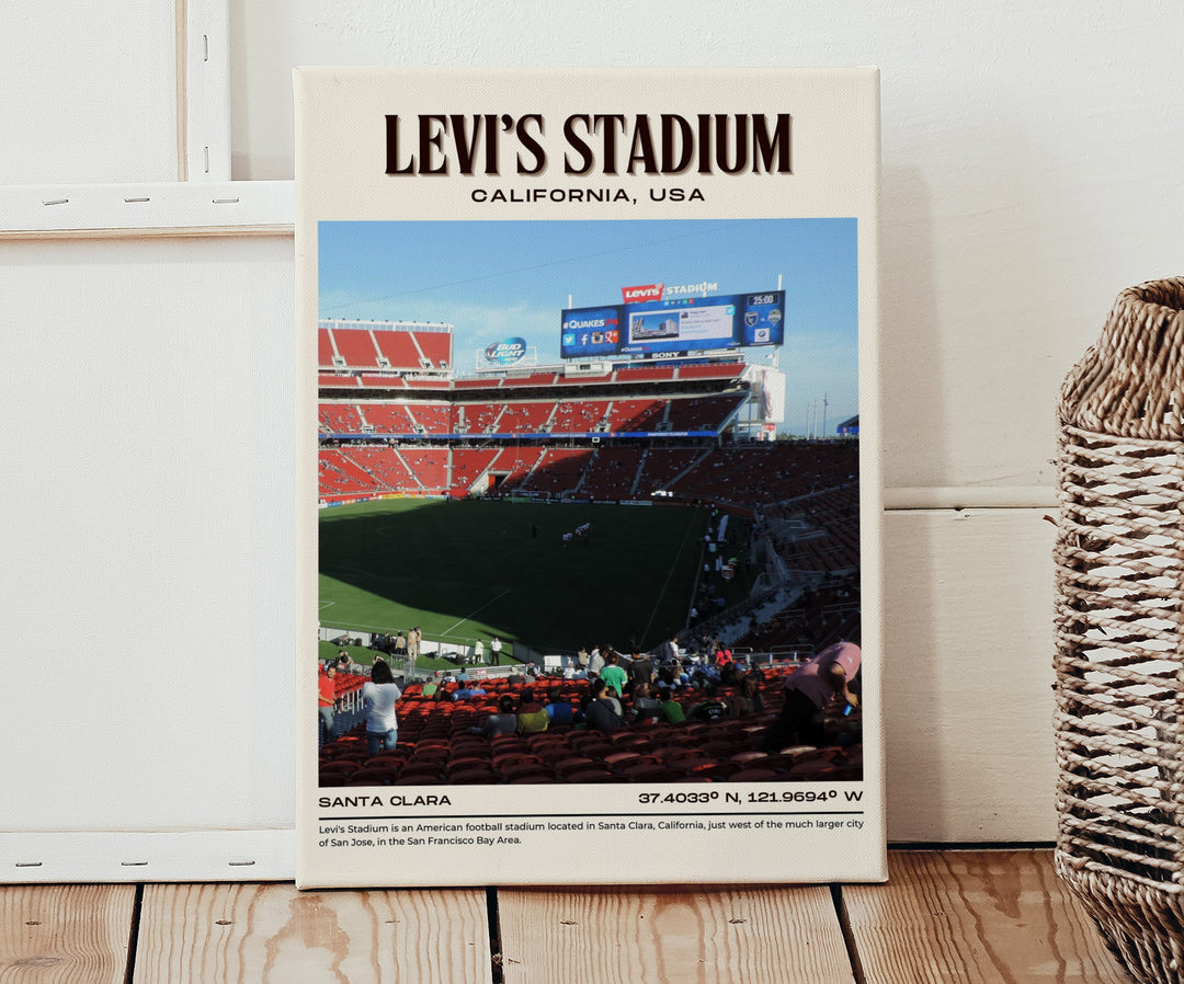 Levi's Stadium Football Retro Wall Art