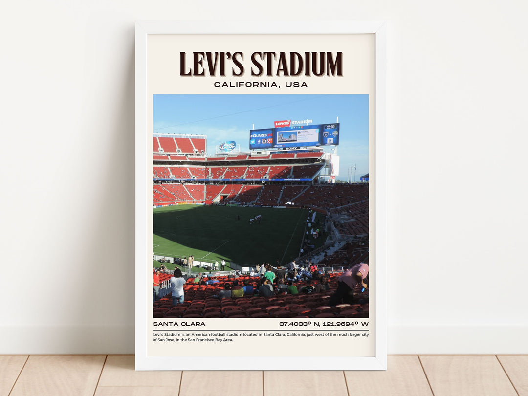 Levi's Stadium Football Retro Wall Art