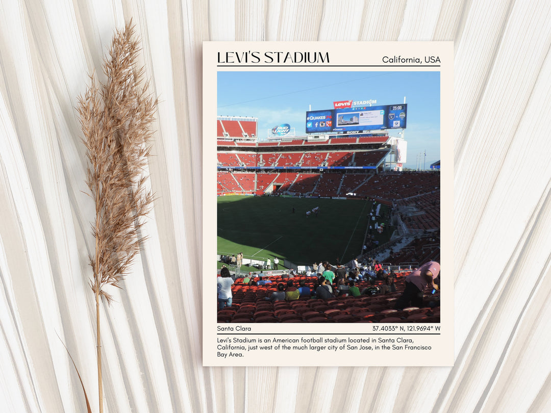 Levi's Stadium Football Minimal Wall Art