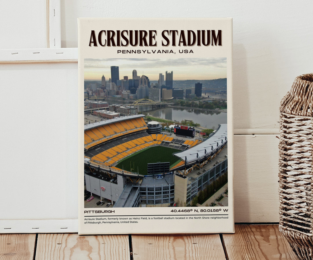 Acrisure Stadium Football Retro Wall Art