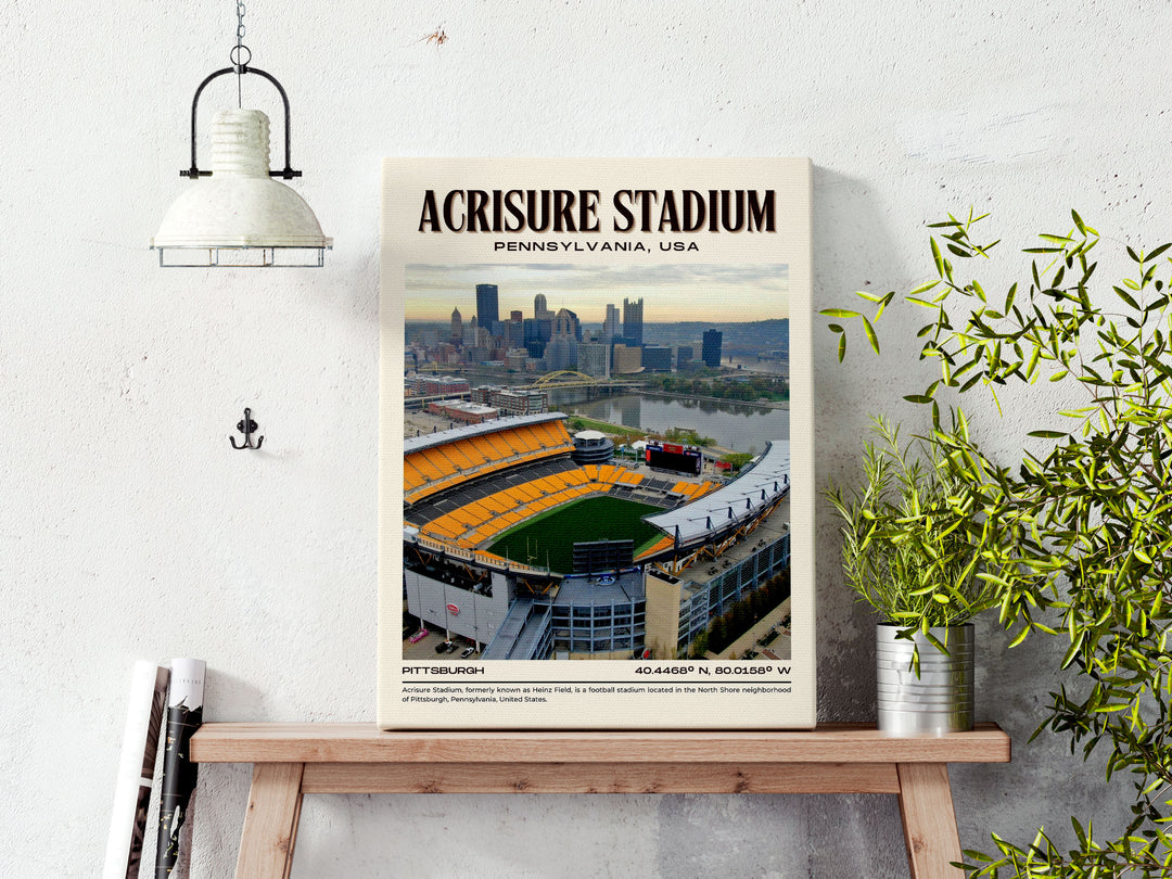 Acrisure Stadium Football Retro Wall Art