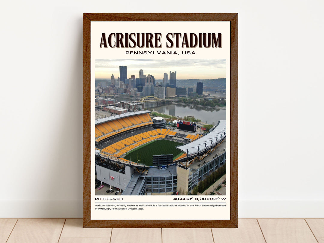 Acrisure Stadium Football Retro Wall Art