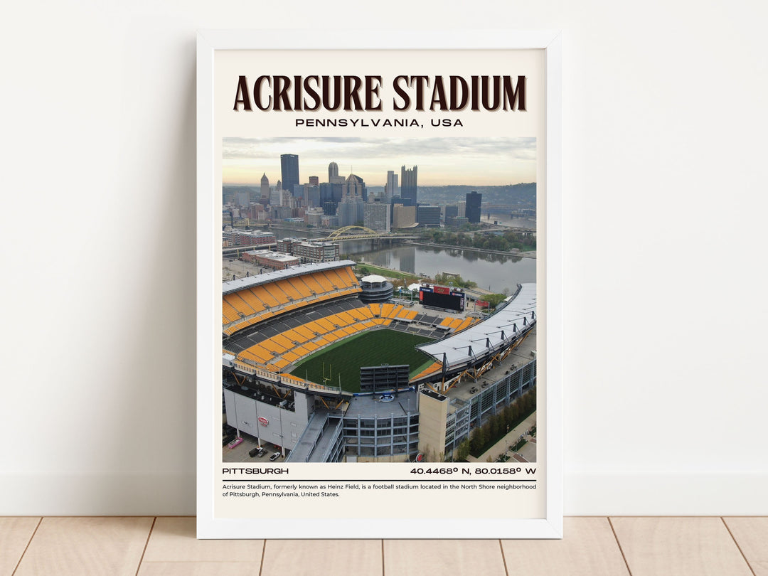 Acrisure Stadium Football Retro Wall Art