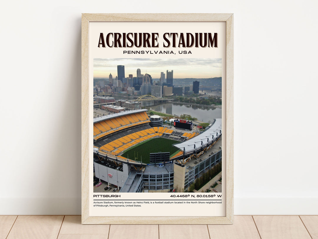 Acrisure Stadium Football Retro Wall Art