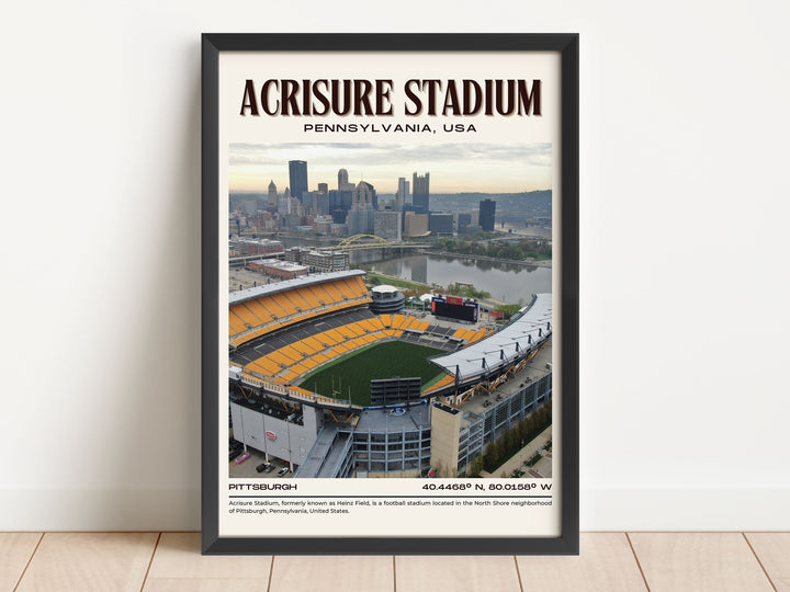 Acrisure Stadium Football Retro Wall Art