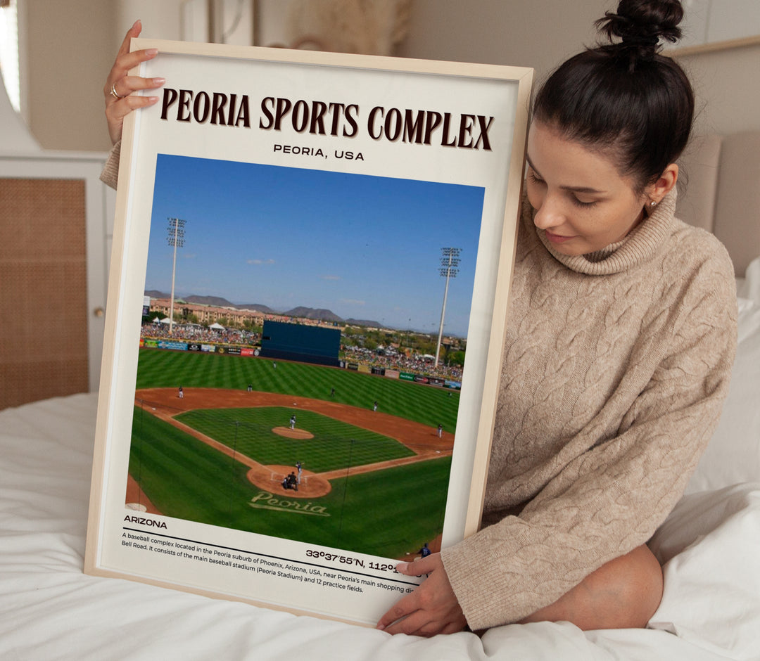 Peoria Sports Complex Stadium Baseball Retro Wall Art