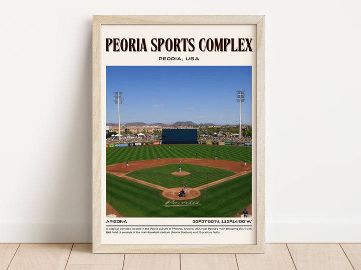 Peoria Sports Complex Stadium Baseball Retro Wall Art