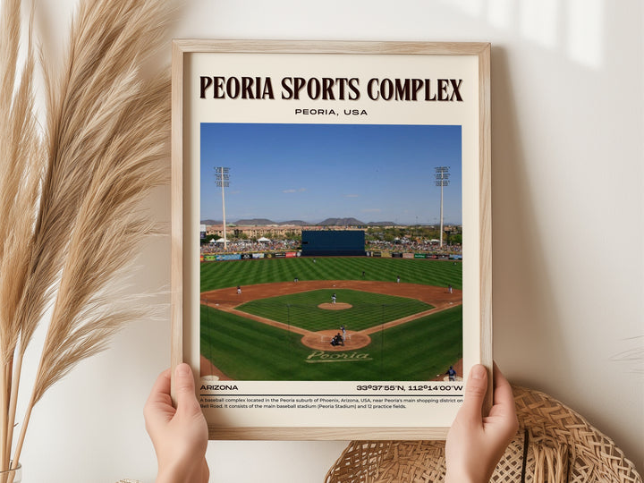 Peoria Sports Complex Stadium Baseball Retro Wall Art