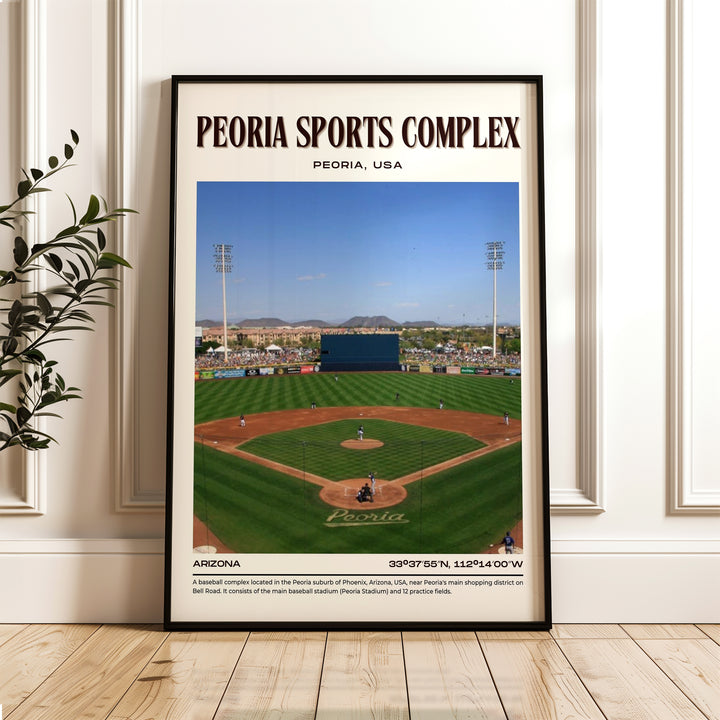 Peoria Sports Complex Stadium Baseball Retro Wall Art