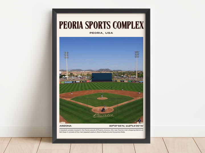 Peoria Sports Complex Stadium Baseball Retro Wall Art