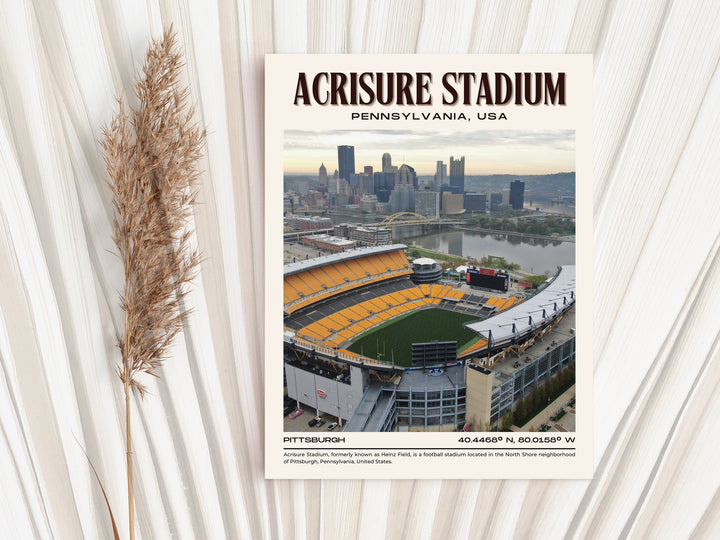 Acrisure Stadium Football Retro Wall Art