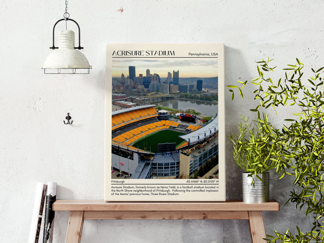 Acrisure Stadium Football Minimal Wall Art