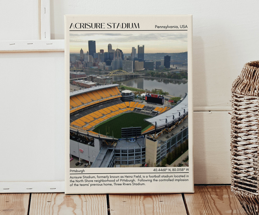 Acrisure Stadium Football Minimal Wall Art