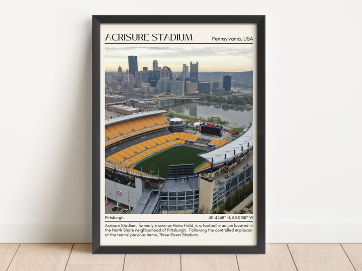 Acrisure Stadium Football Minimal Wall Art