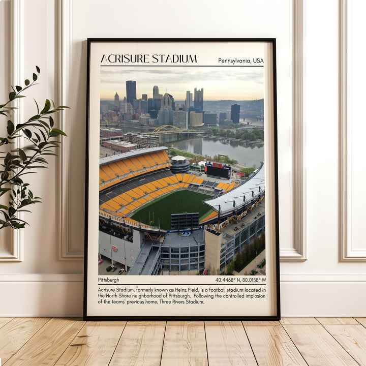 Acrisure Stadium Football Minimal Wall Art