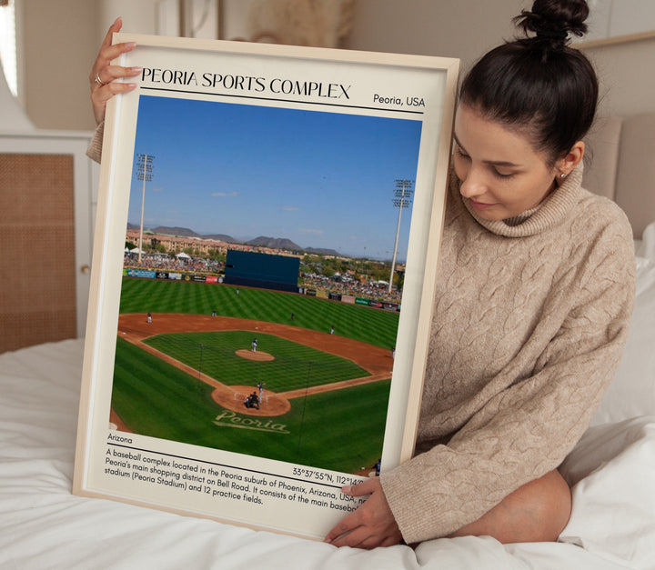 Peoria Sports Complex Stadium Baseball Minimal Wall Art