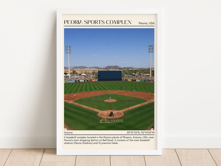 Peoria Sports Complex Stadium Baseball Minimal Wall Art