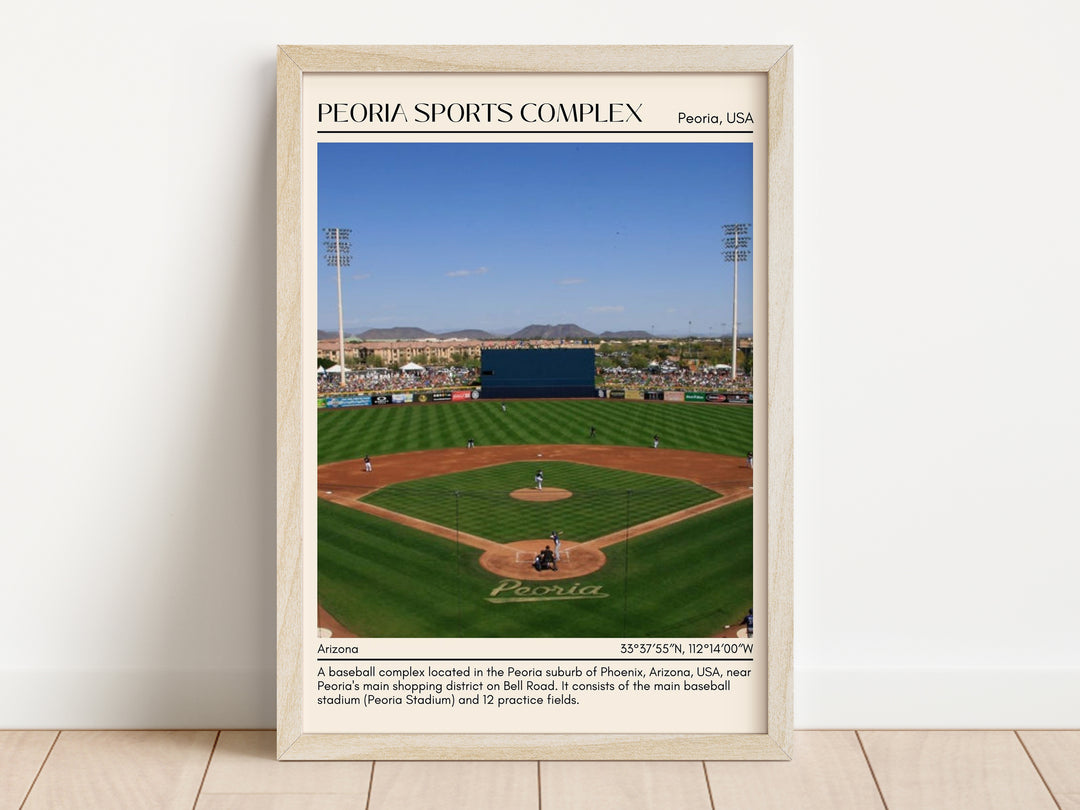 Peoria Sports Complex Stadium Baseball Minimal Wall Art