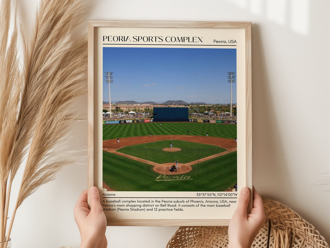 Peoria Sports Complex Stadium Baseball Minimal Wall Art