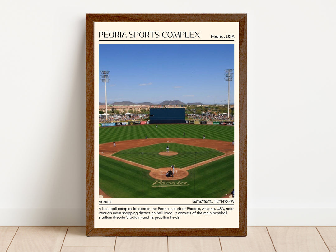 Peoria Sports Complex Stadium Baseball Minimal Wall Art