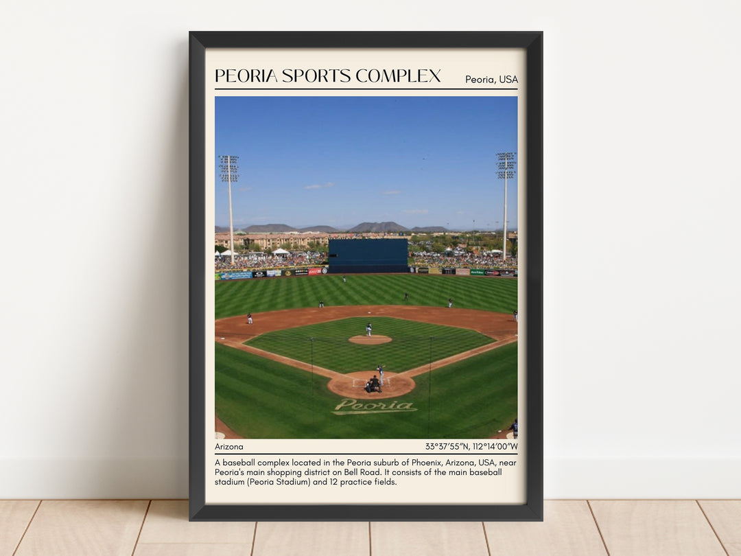 Peoria Sports Complex Stadium Baseball Minimal Wall Art