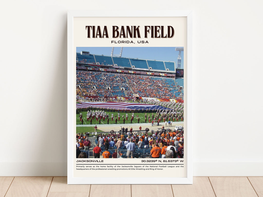 TIAA Bank Field Stadium Football Retro Wall Art