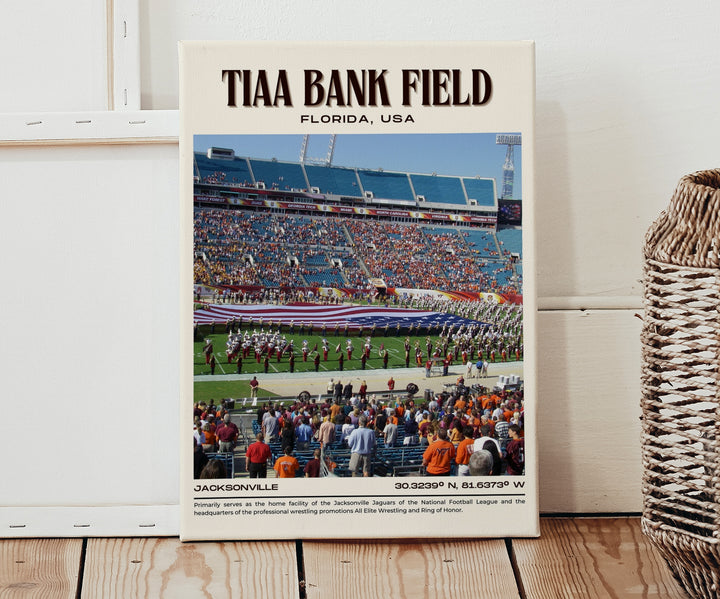 TIAA Bank Field Stadium Football Retro Wall Art