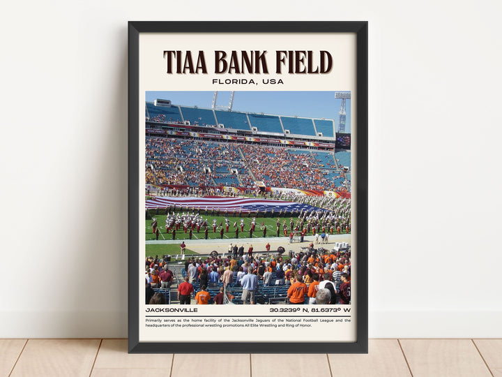 TIAA Bank Field Stadium Football Retro Wall Art