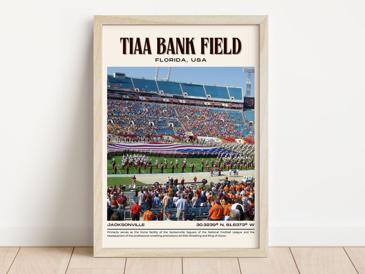 TIAA Bank Field Stadium Football Retro Wall Art