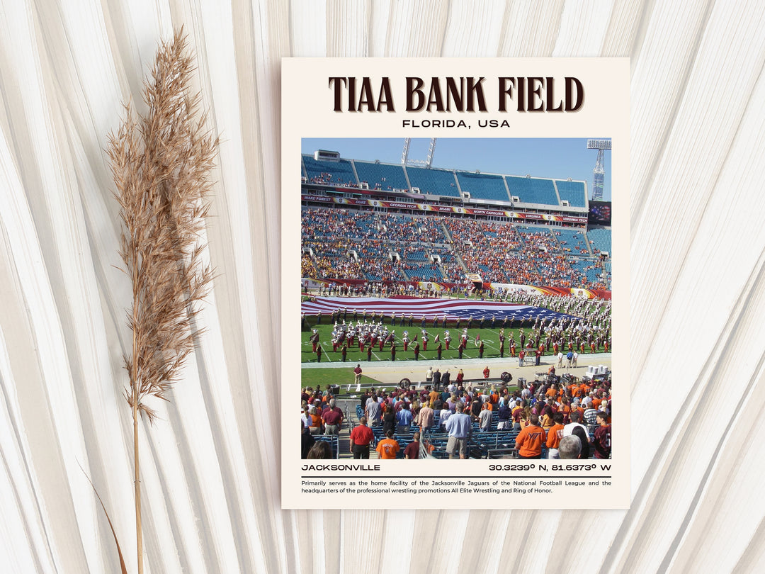 TIAA Bank Field Stadium Football Retro Wall Art