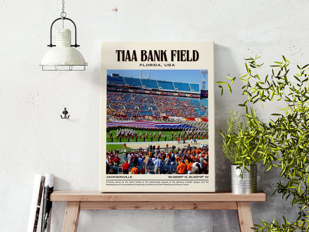 TIAA Bank Field Stadium Football Retro Wall Art