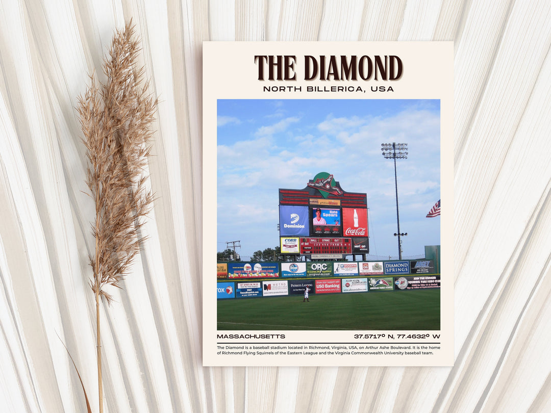 The Diamond Stadium Baseball Retro Wall Art