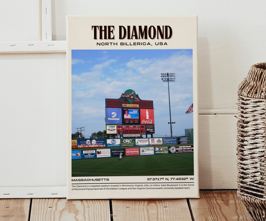 The Diamond Stadium Baseball Retro Wall Art