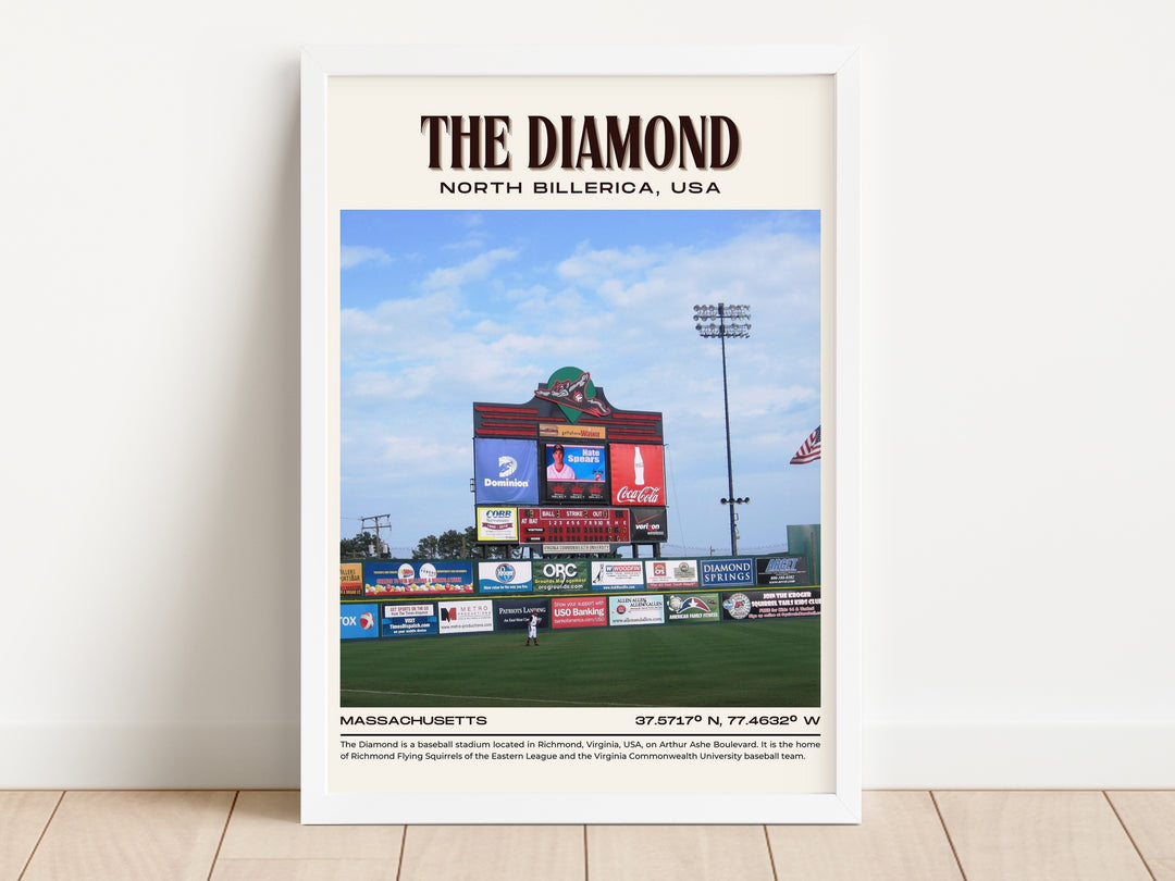 The Diamond Stadium Baseball Retro Wall Art