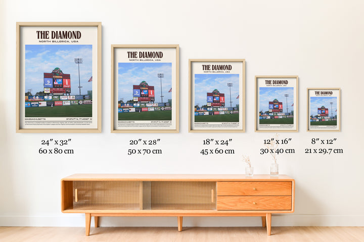 The Diamond Stadium Baseball Retro Wall Art