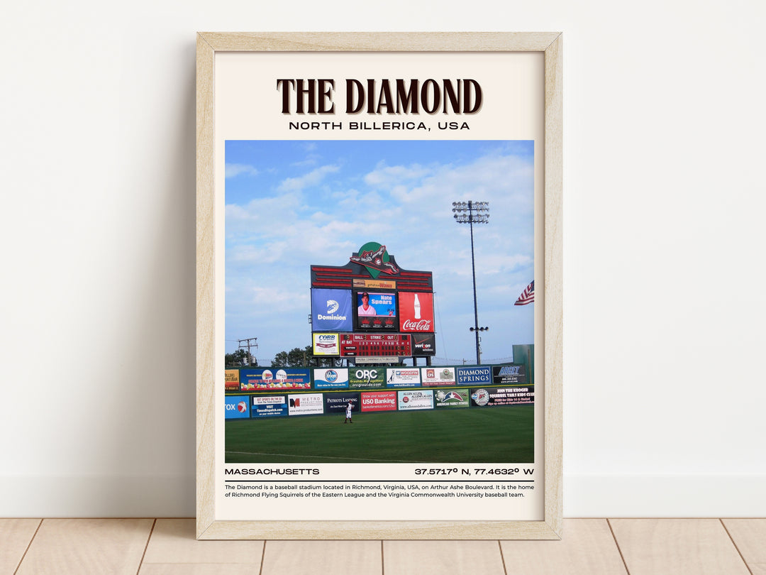 The Diamond Stadium Baseball Retro Wall Art