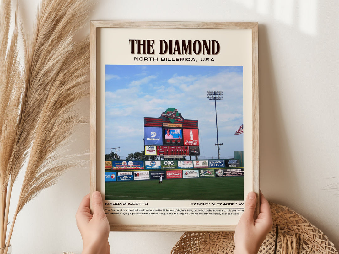 The Diamond Stadium Baseball Retro Wall Art