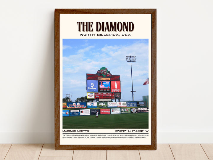 The Diamond Stadium Baseball Retro Wall Art