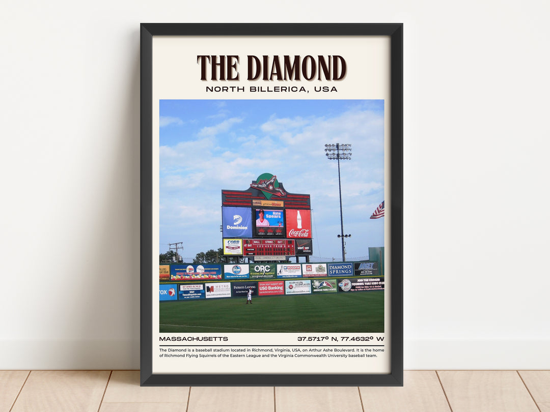 The Diamond Stadium Baseball Retro Wall Art